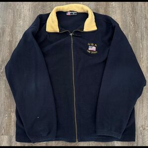 USA San Diego Navy blue fleece zip up jacket
